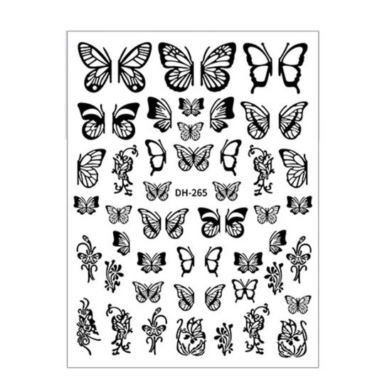 Manicure Decal Delicate Exquisite Glue-free Hollow Butterfly Nail Art Transfer Sticker for Women