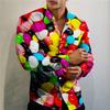 Men's Shirt Food Pattern Printed Lapel Pink Outdoor Street Long Sleeve Printed Clothing Garment Fashion Street Designer Casual