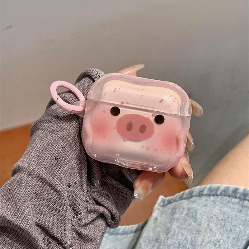 Pink Piggy is suitable for AirPods Pro 1/1 protective case, AirPods 1st Gen Apple Bluetooth earphone case