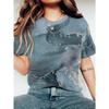 Fashion 3D Digital Printing Women's Trendy Round Neck Short Sleeved T-shirt