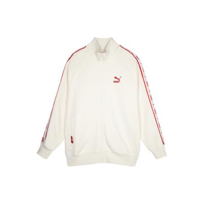 Puma Track Jacket With Logo Element Casual Stand Collar Zip Jacket Unisex Jacket Off-White 629168-66