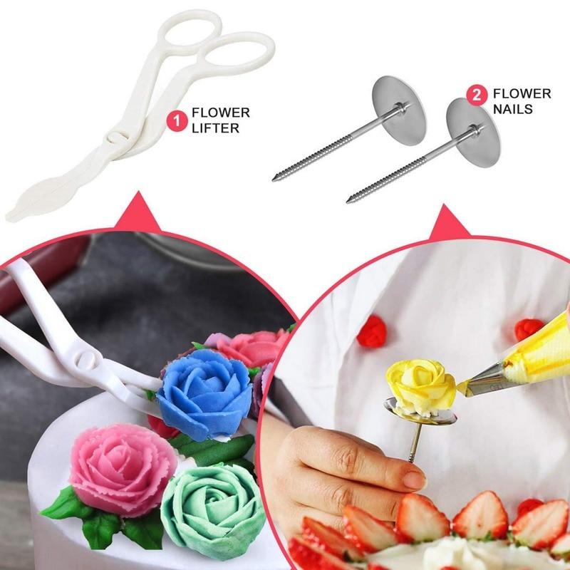 82pcs/sets Cream Cake Decorating Pastry Baking Accessories Nozzle Stainless Decorating Mouth Cream Scraper Cake Baking Tools