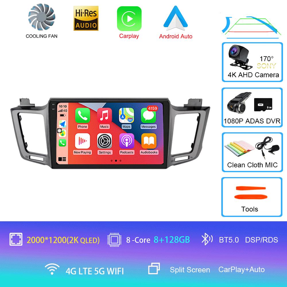 Android 14 For Toyota RAV4 RAV 4 2012-2018 Car Radio Multimedia Video Player Year QLED DSP GPS SIM 4G Navigation Audio 2din