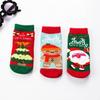 3 Paare/los Baumwolle Frühling Winter Herbst Baby Mädchen Jungen Kinder Socken Kinder Gestreiften Terry Schneeflocke Elch Santa Claus Weihnachten Bär