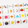 Wooden Bus Memory Chess Montessori Matching Board Game Color Cognition Fruit Shape Blocks Puzzles Educational Toys for Children