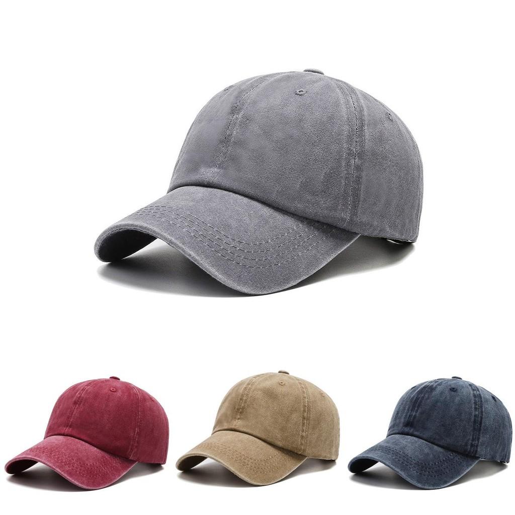 Retro Cotton Baseball Hat With Curved Brim And Adjustable Strap For Autumn And Spring Use