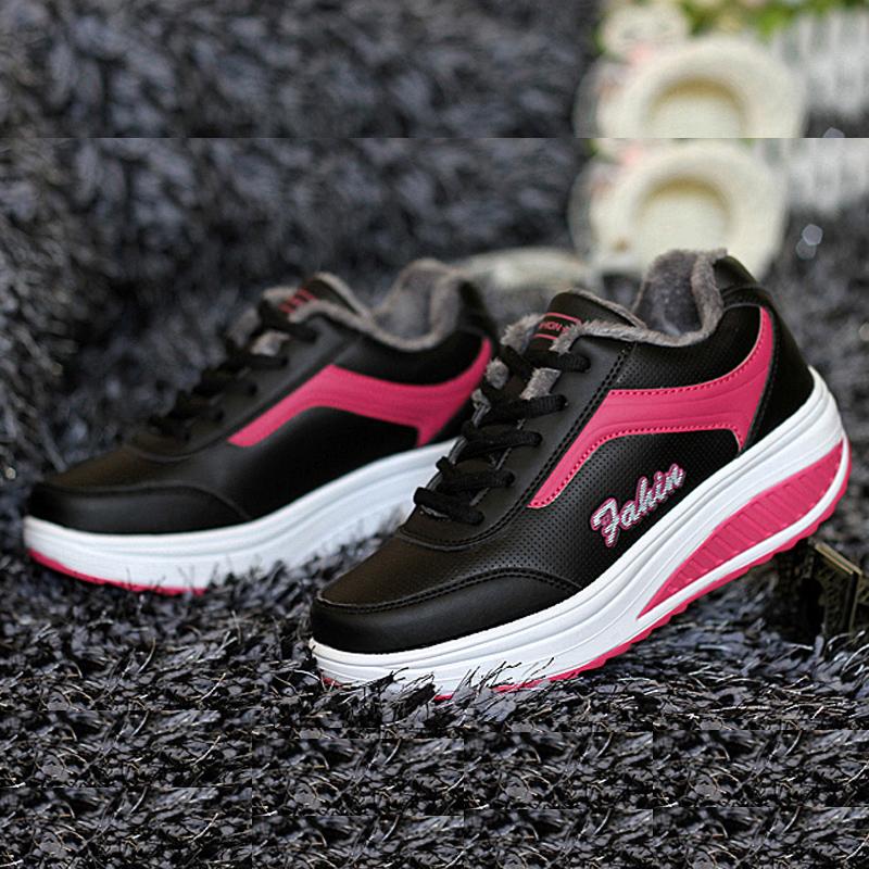 

Зимние нескользящие и мягкие теплые высокие женские хлопковые туфли, качели, зимние ботинки, увеличивающие рост, женская обувь для спорта и отдыха 40