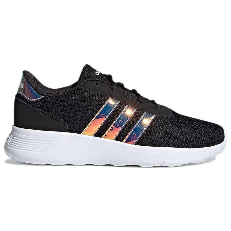 Adidas Neo Lite Racer Series Fabric Comfortable Retro Breathable Low-Top Lifestyle Casual Shoes Women Sneaker Black White Gold FZ1295