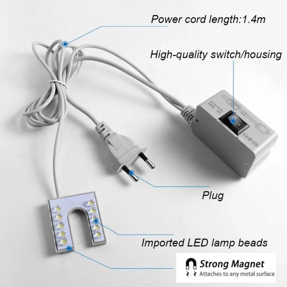 10LED Sewing Machine Light EU/US Plug Industrial Table Lamp Working Light Workbenches
