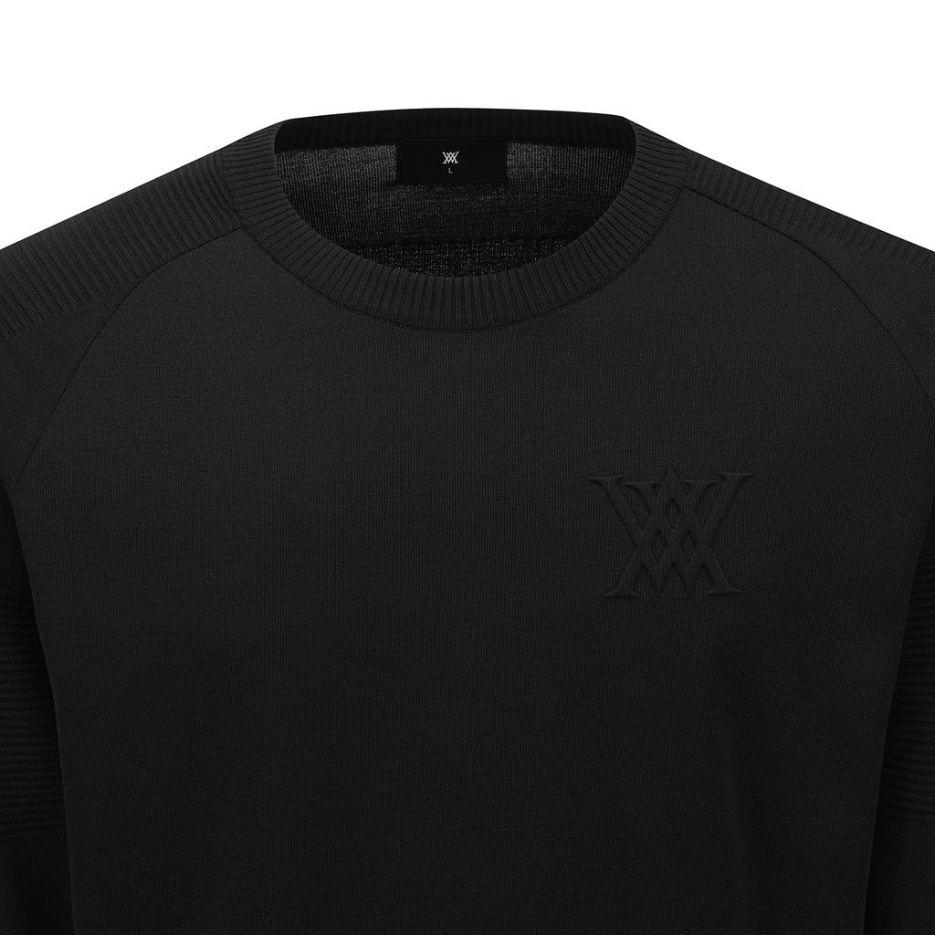 ANEW GOLF Men Logo Crewneck Sweater_Bk