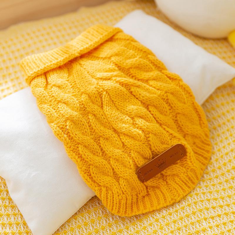 Jesień i Zima Ciepły Kot Słodki Dzianinowy Plecak Sweter dla Bezwłosego Kota Pies Teddy niż Niedźwiedź Odzież Ubrania dla Zwierząt