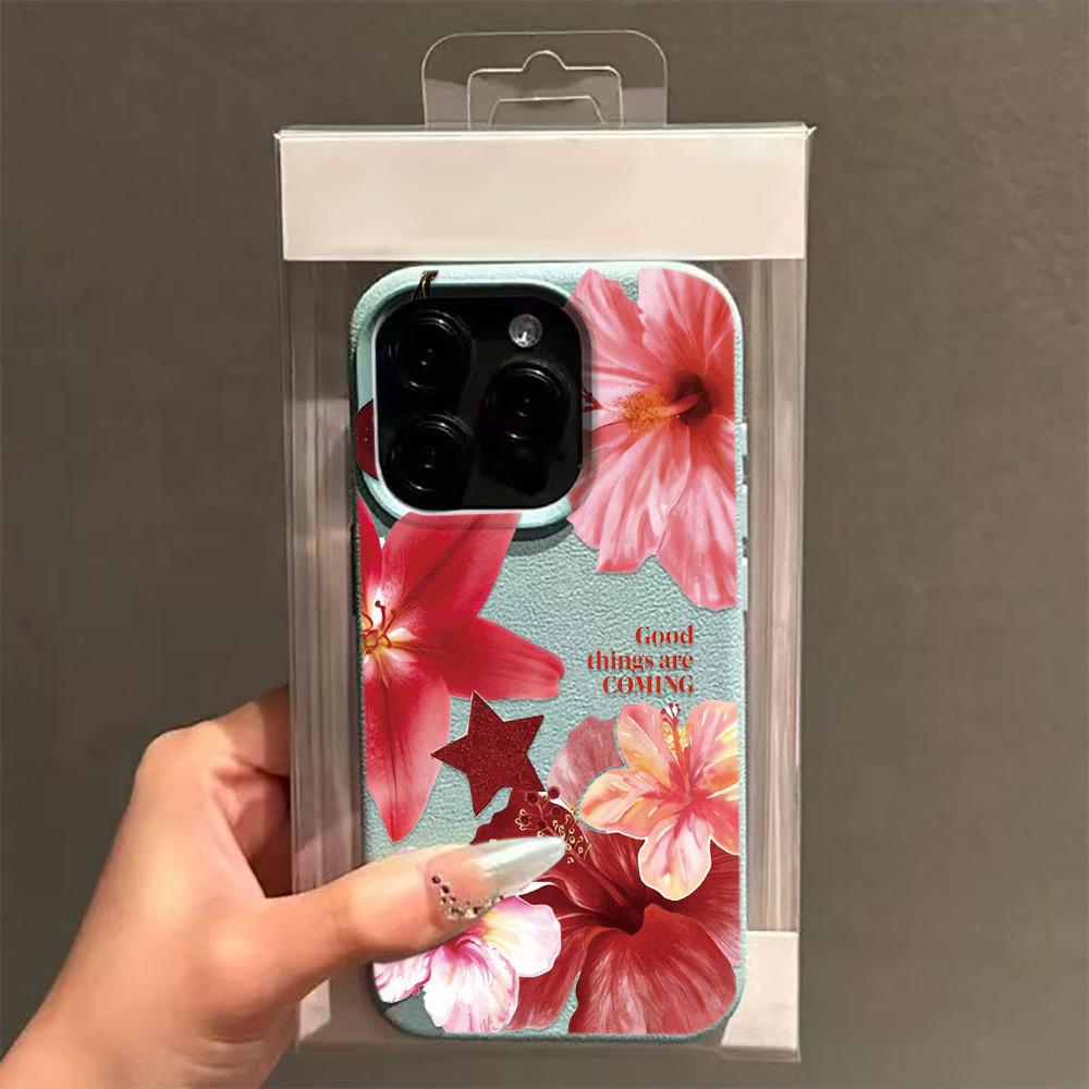 Simple Flower Phone Case For Iphone 17 12 16 Plus 15 Pro Max 11 13 14 17E 16E Ultra Anti-Fingerprint Soft Protective Cover