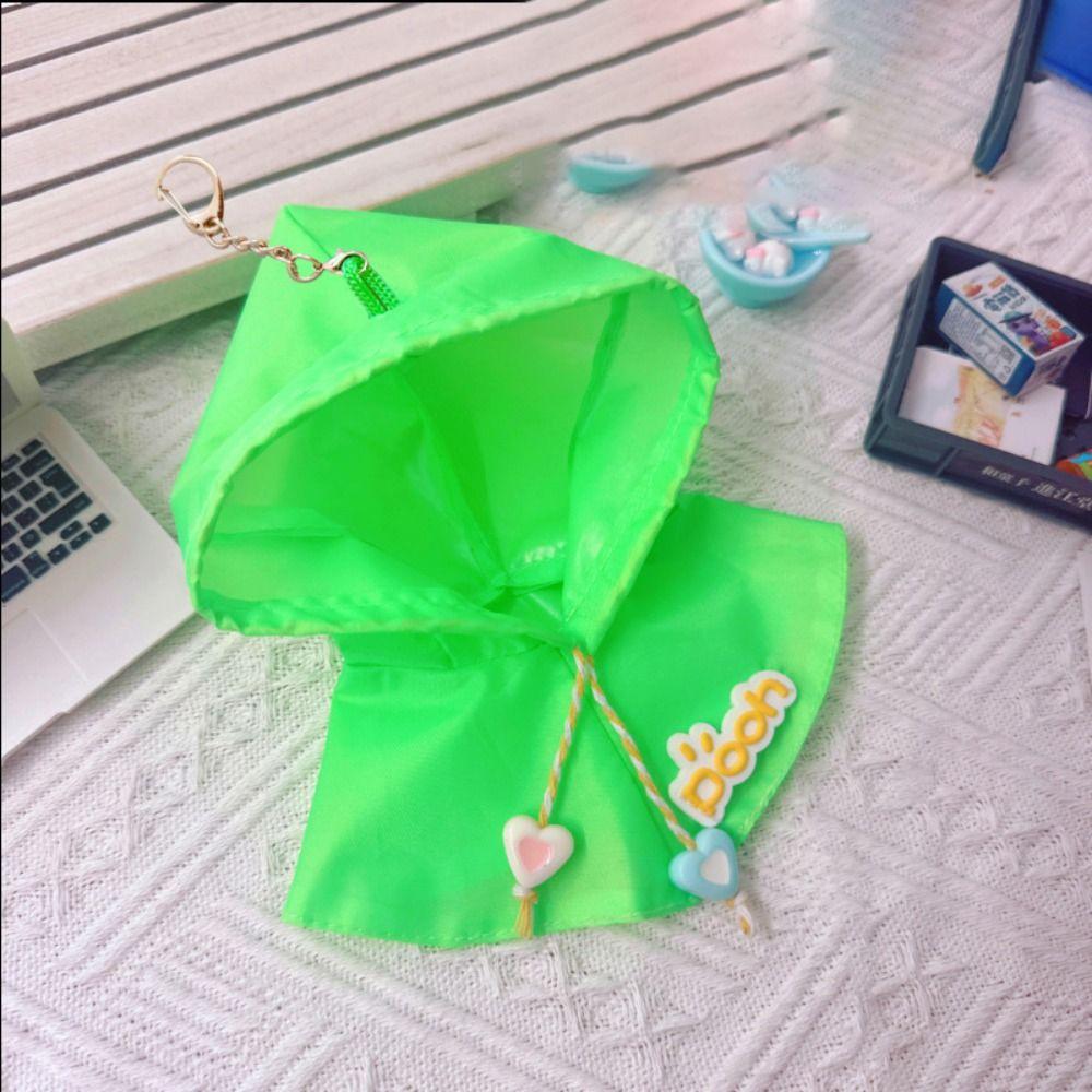 17cm Labubu Raincoat Doll Clothes 10cm 15cm Cotton Doll Starfish Body Sunscreen Suit Yellow Green Raincoat Pendant
