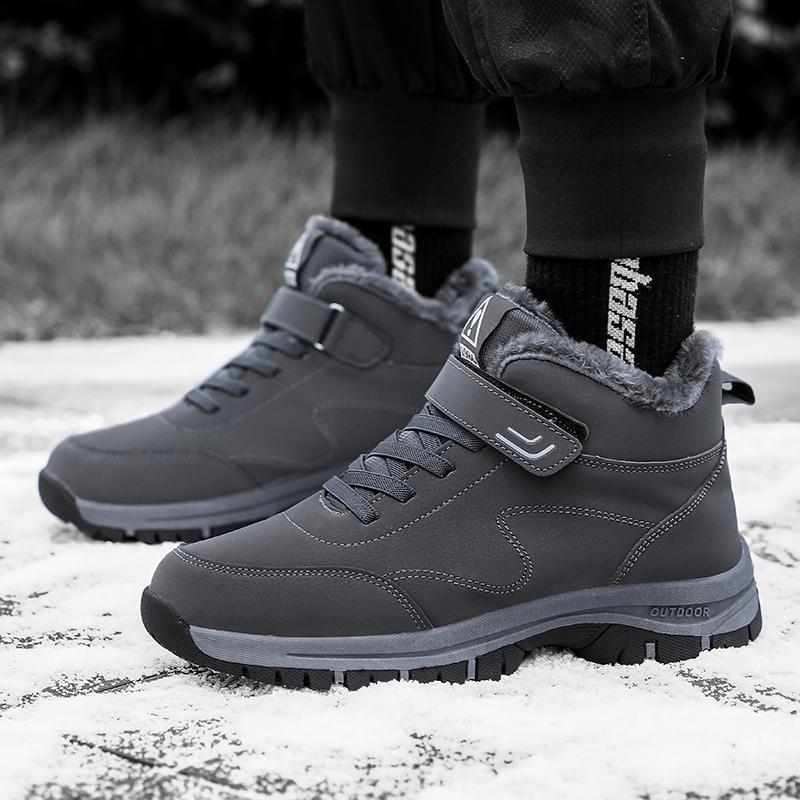 Winter Velvet High-Top Cotton Boots - Men's & Women's Outdoor Casual Walking Shoes, Large Sizes Available