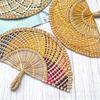 Handwoven Seagrass Wall Fan Decorative Hanging Home Boho Style Natural Fiber Craft