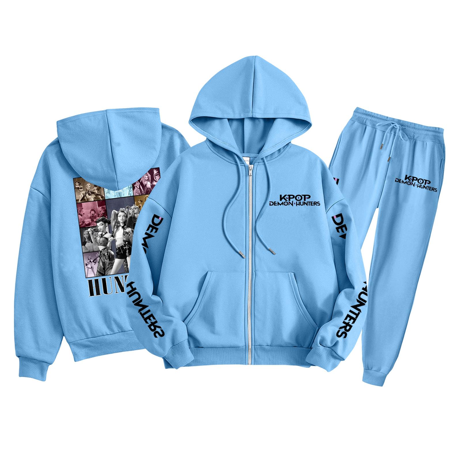 

Детская мода Толстовка с длинным рукавом, на молнии, с капюшоном, спортивные штаны с принтом, комплект толстовки с карманами 120