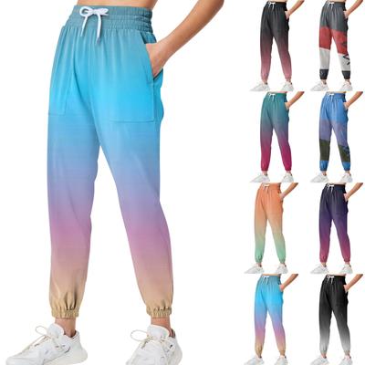 Damskie spodnie z kieszeniami Fitness Sport Jogging Sznurek Podróże Wypoczynek Na świeżym powietrzu Camping Spodnie turystyczne