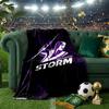 Melbourne Storm Team Blanket Flannel Throw for Sofa, Indoor, Camping, Living Room, Office, Chair, And Bed Soft Birthday Gift