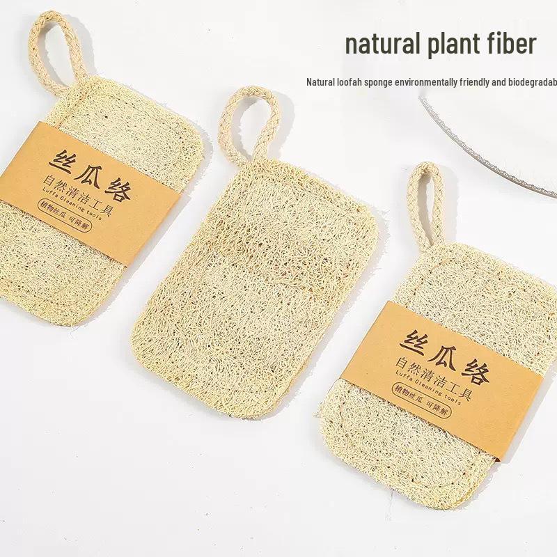 Natural Loofah Dish Brush & Pot Scrubber for Non-Stick Surfaces