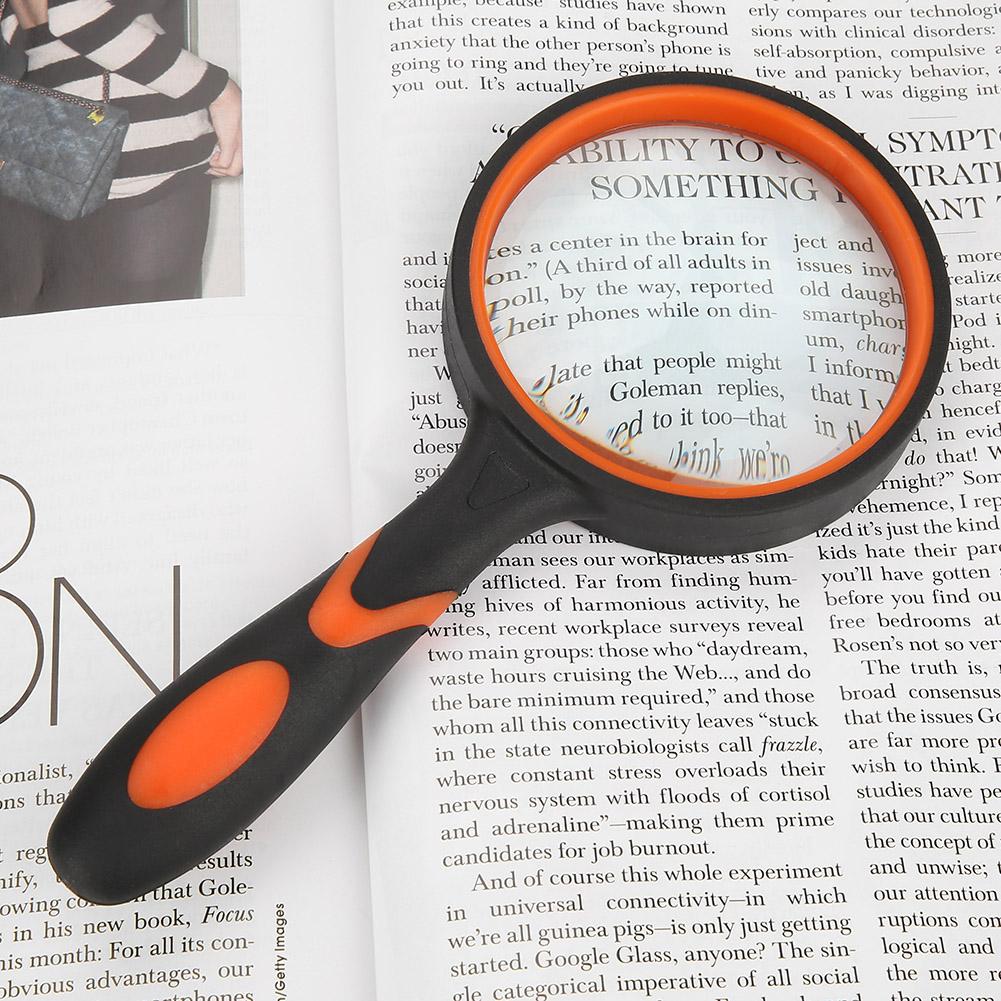 65mm Lesehilfe Werkzeug Vergrößerung 8X Handlupe Für Zeitungsbuchleser