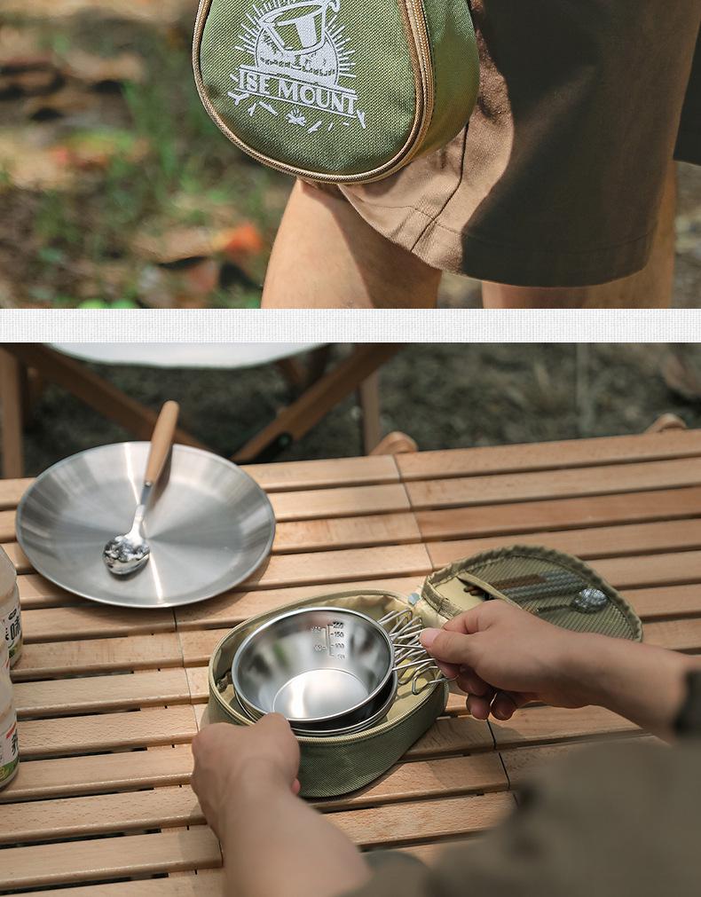 Förvaringsväska för utomhus Sierra-koppar med stor kapacitet - Oxford-tyg camping skål- och bestickväska