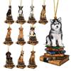 Julhänge Hund 11X Jul Dekorativ Hundprydnad Akryl Julhänge Set 2D Julgransprydnader Jul