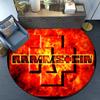 Ramms Rock Band Fire Logo Round Rug for Livingroom,Bedroom, Palyroom, Chair Rug, Area Rug, Circle Carpet, Large Size Fan Christmas Gift