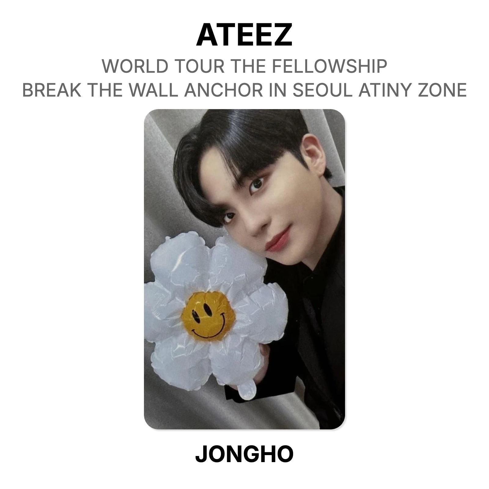ATEEZ WORLD TOUR THE FELLOWSHIP : BREAK THE WALL ANCHOR IN SEOUL ATINY ZONE Official Photocard JONGHO