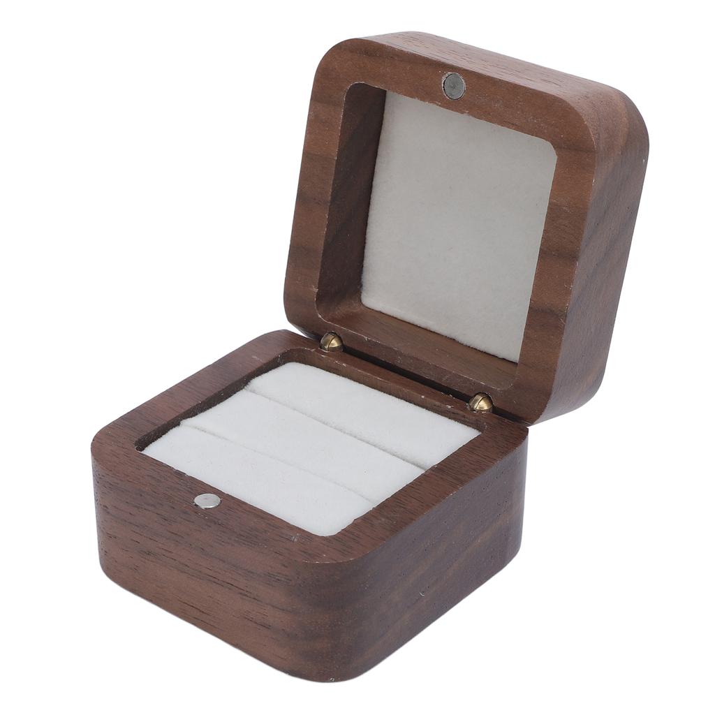 Träring Presentask Magnetisk Förslutning Förlovningsringhållare för Bröllopsceremoni