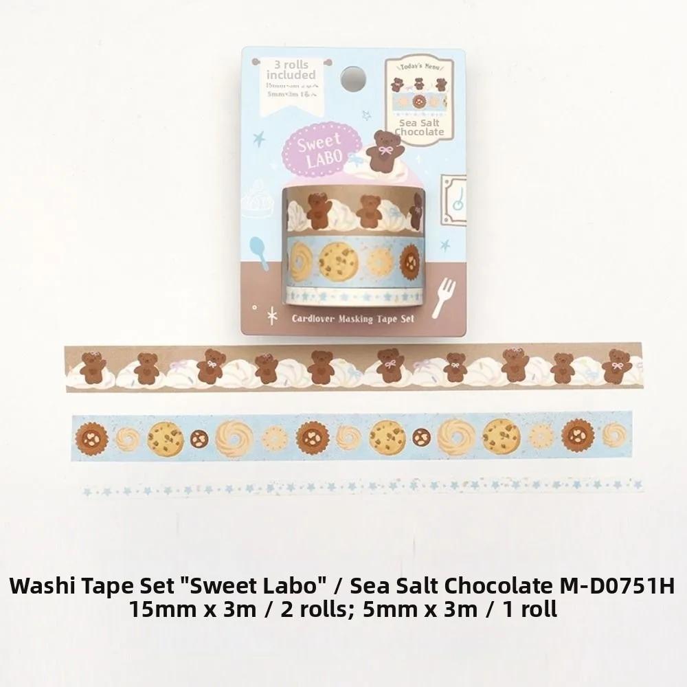 3Pcs Sweet DIY Washi Paper Tape Set Stickers School Stationery Decorative Adhesive Tape Scrapbooking Masking Tapes Students