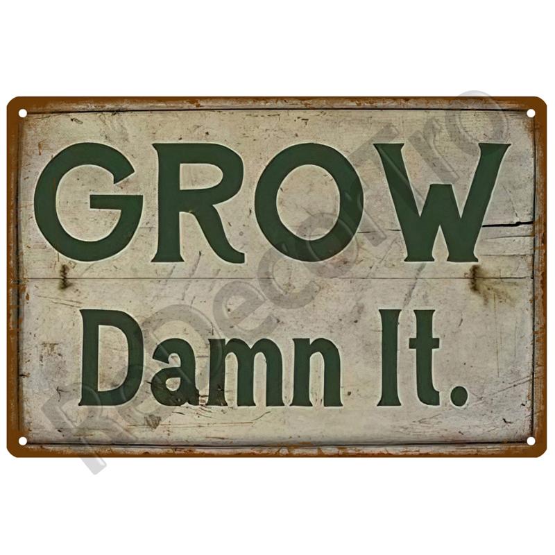 Garden Flower Rules Metal Sign Vintage Metal Plaque Plates Decor For Pub Bar Home Wall Decor Art Tin Signs Flower Poster Gift