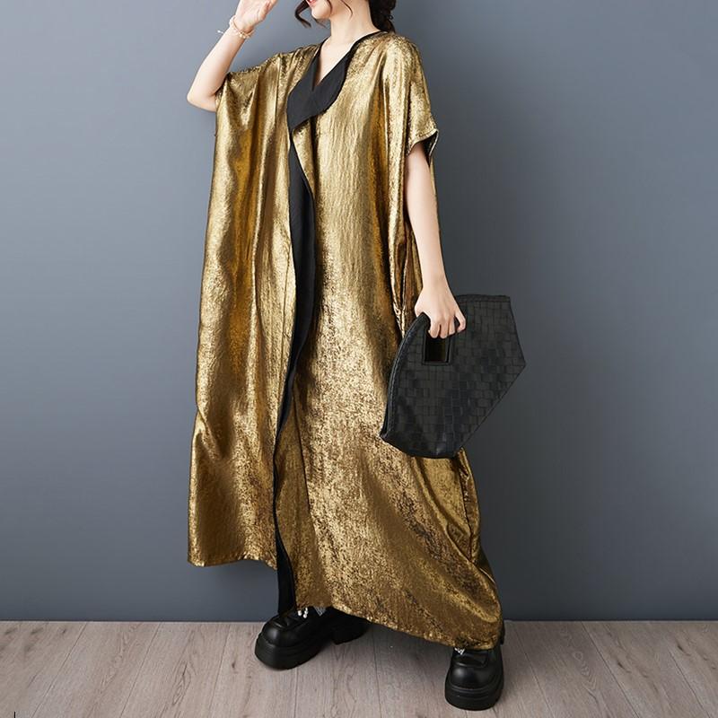 Manches courtes grande taille vintage nouvelles robes pour femmes décontracté ample longue robe d'été