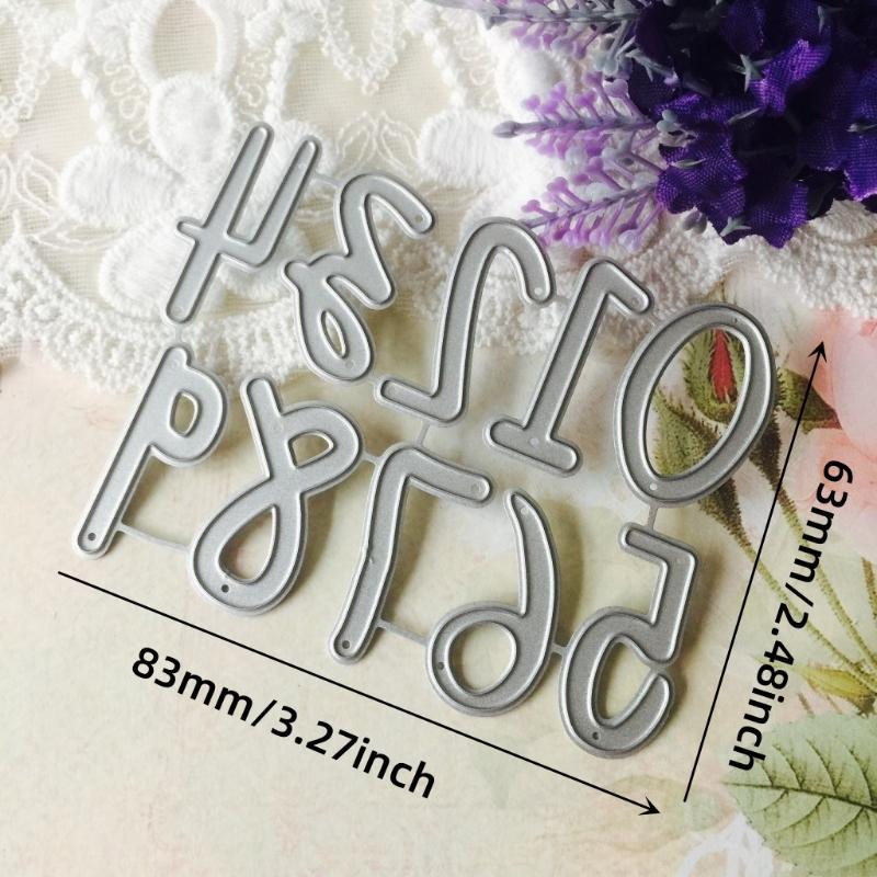Кружевные Цифры Металлические Штампы Скрапбукинг Тиснение Открытка Изготовление Трафарет Рамка