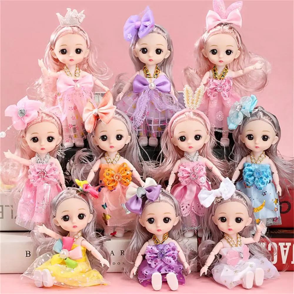 16cm BJD Puppe Mode Prinzessinnenpuppe Figur 1/12 Maßstab DIY Beweglich 13 Gelenke mit Kleidung und Schuhen Glückliches Mädchen Geschenk Kinderspielzeug