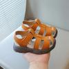 Baby Boys Summer Sandals Kids Beach Shoes Classic Fashion Hollow Toe-capped Anti-kick Toddlers Kindergarten Sandals Breathable