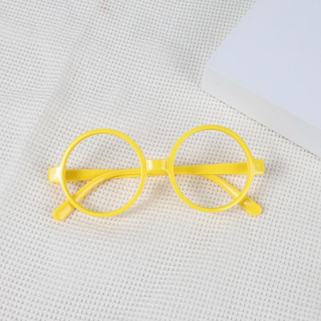 Korean-Style Fashionable Round Frame Decorative Glasses for Kids - No Lenses, Unisex Trendy Glasses for Boys and Girls