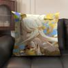 Ningguang Genshin Impact Cushion Cover Natural Linen Organic Fabric Double-Sided Printing Sofa Home Decor Gift Pillow Case