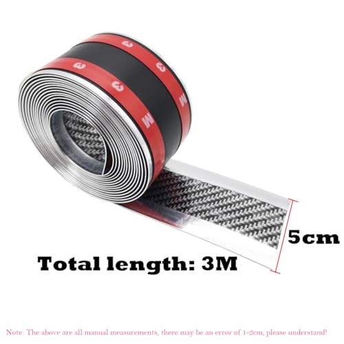 CTRICALVER Protector Moulding, 5cm X 3m Bumper Guard, Side Step Guard, Car Door Sill Protector Suitable for Most Trucks, Jeeps, Pickups or SUVs (