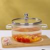 Thickened High Boron Silicon Glass Saucepan Clear Cooking Pot Soup Pot Heating Dual Handles  Saucepan With Cover Cooking Tools