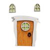 Cute Wooden House Miniatures Cartoon Fairy Door Ornaments Fluorescent Elf Door  Decor Gifts