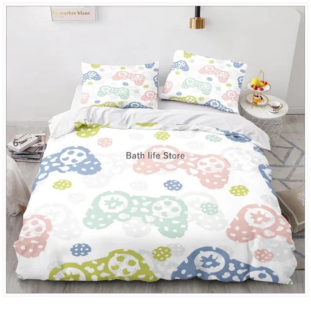 Fashion Game Controller Bedding Set Queen Size Duvet Cover Set Creative Black Comforter Bed Cover Set 2/3pcs Home Textile 3D