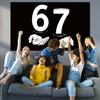 One set of "67" themed backdrop fabric, birthday decoration for children aged 6-7, backdrop fabric, festive background banner