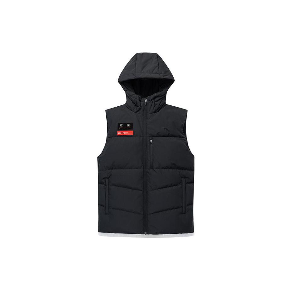 ANTA Variety Training Collection Down Vests Men s Black Hooded Non detachable Moderate Other 152247918-3 XL