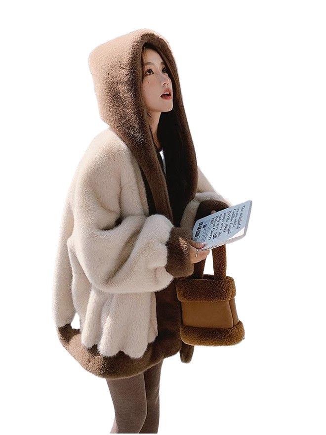 Fauler Wind Imitation Nerz Fleece Pelzmantel Damen Winter Neu Verdickt Mantel Wolle Baumwolle Mantel Baumwollmantel