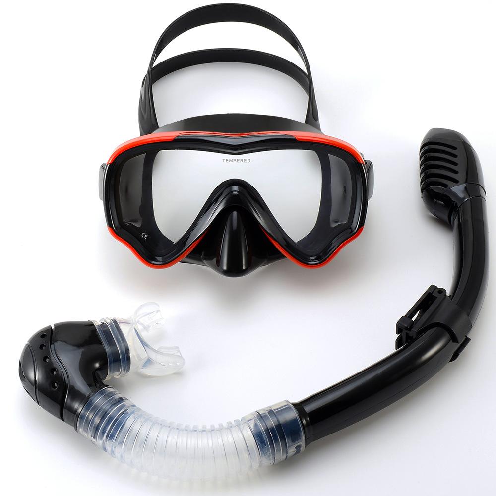 Children's New Large Frame Diving Goggles Full Dry Breathing Tube Set