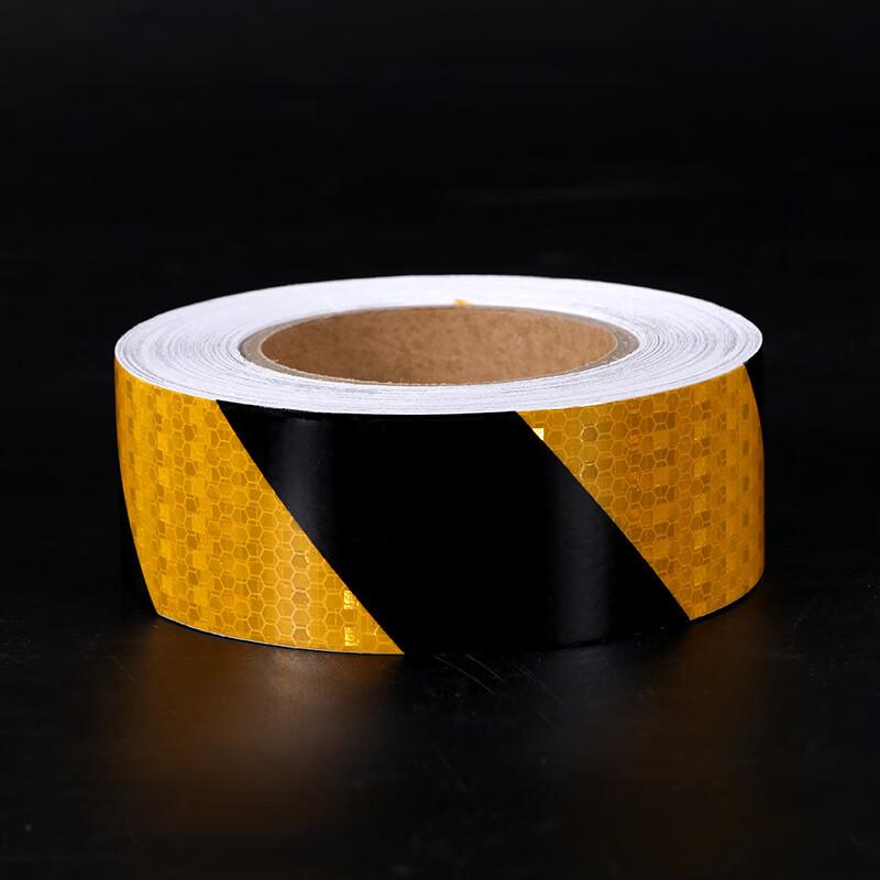 DAXTE Yellow Black Twill Lattice Reflective Safety Tape