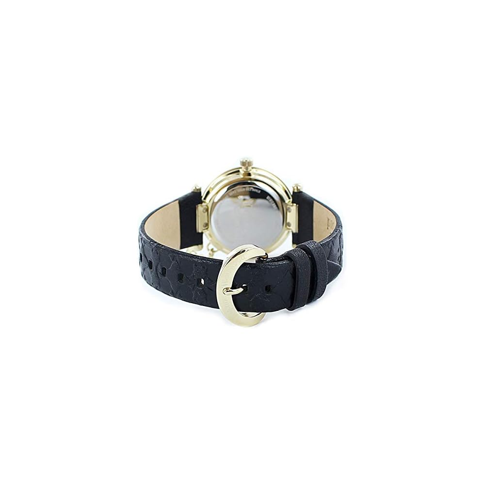 Vivienne Westwood Women's Orb Charm Gold Black Leather Watch VV006BKGD