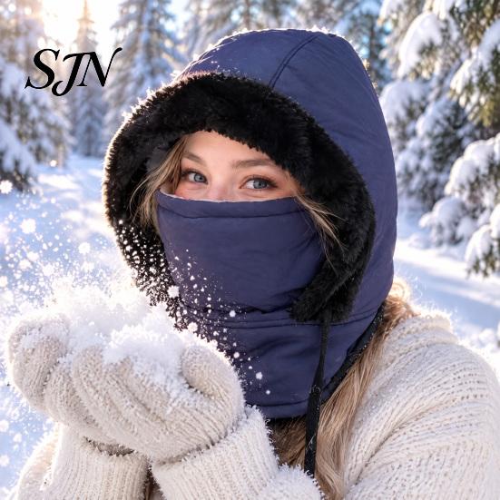 Hiking Face Cover Unisex Windproof Balaclava, Winter Ski Mask Neck Warmer, Cycling Warmer Fleece Lined Hat for Men Women Skiing Cold Weather