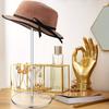 Round Hat & Wig Display Stand Acrylic Freestanding Plastic Shelf Desktop Storage Rack  Wig Showcase