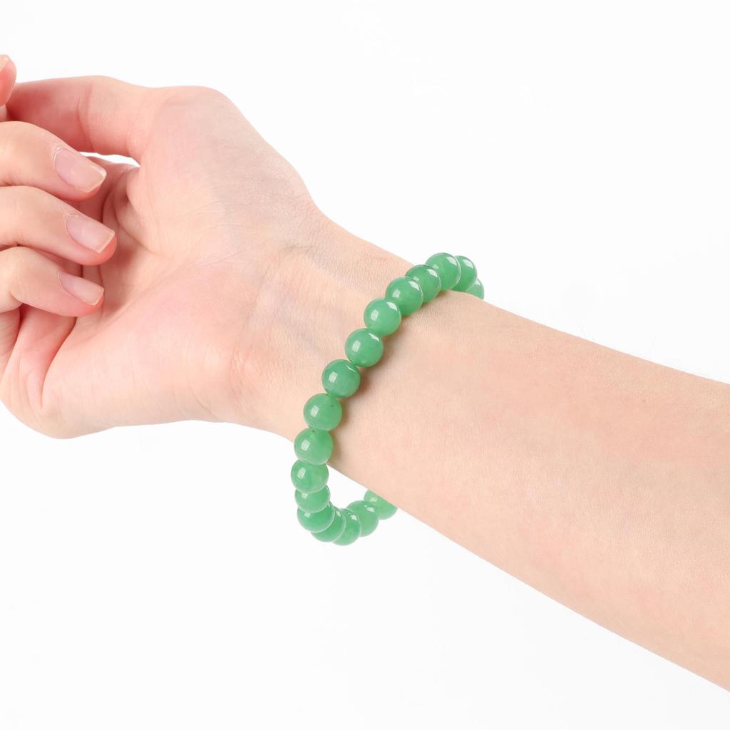 Trendy Natural Stone Bracelet for Girls - Smooth 6-10mm Round Beads